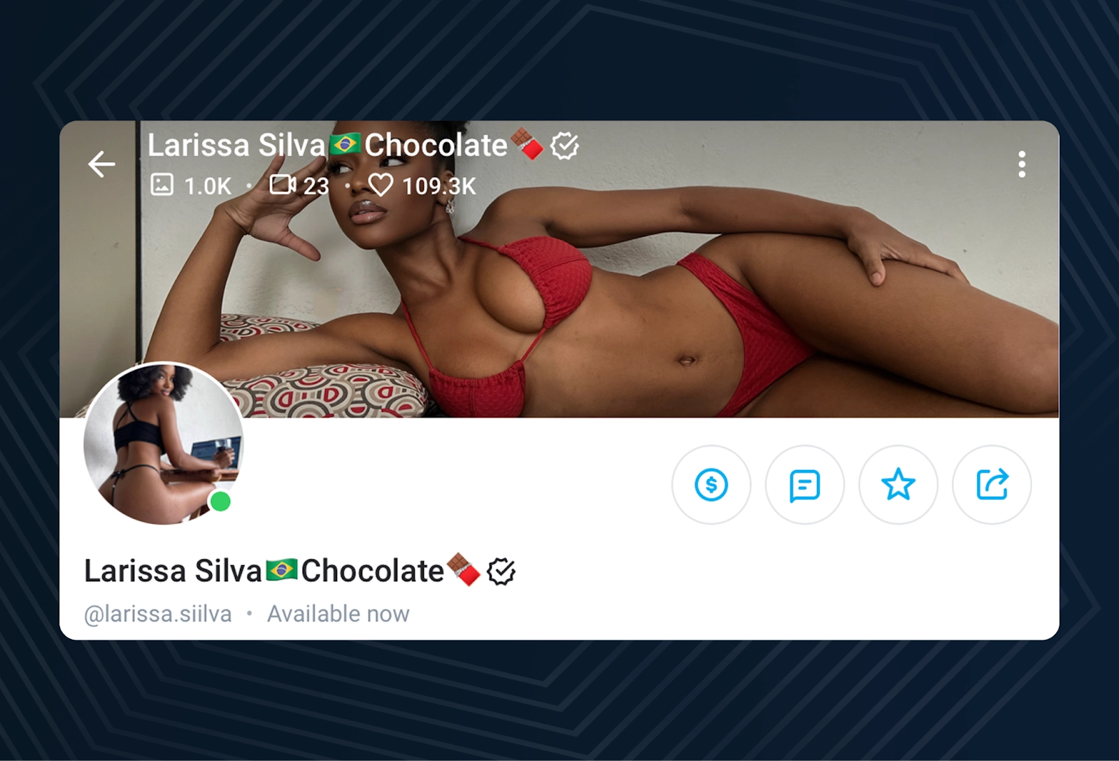 Основная страница Onlyfans, а не рекламная. Показывает качество трафика. 