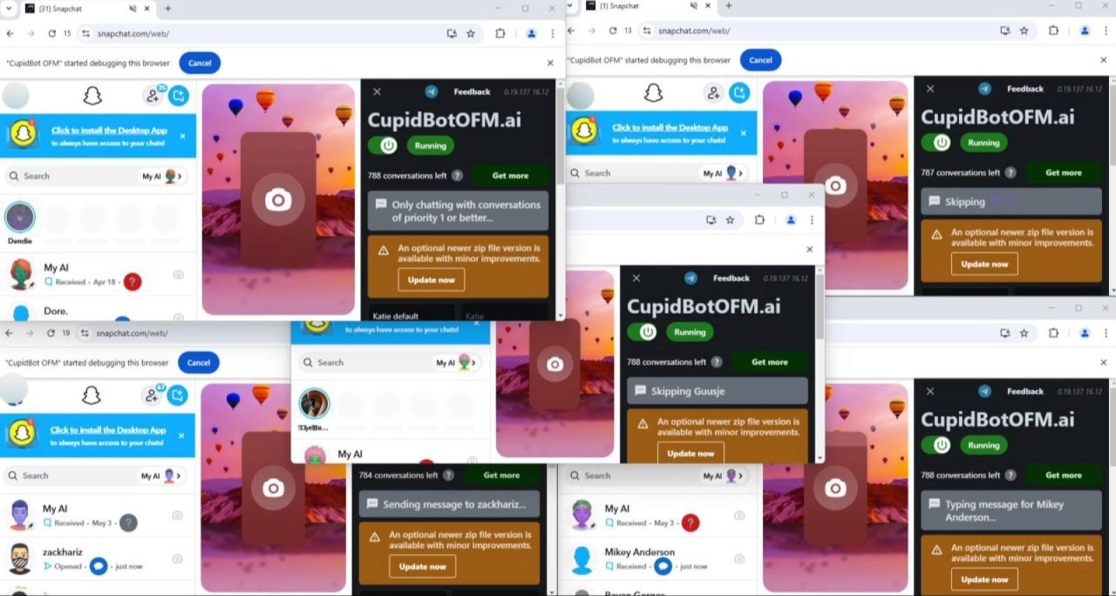 Automating Snapchat conversations with neural networks