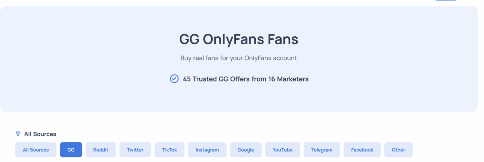 Buying GG traffic on CPA platform OnlyTraffic