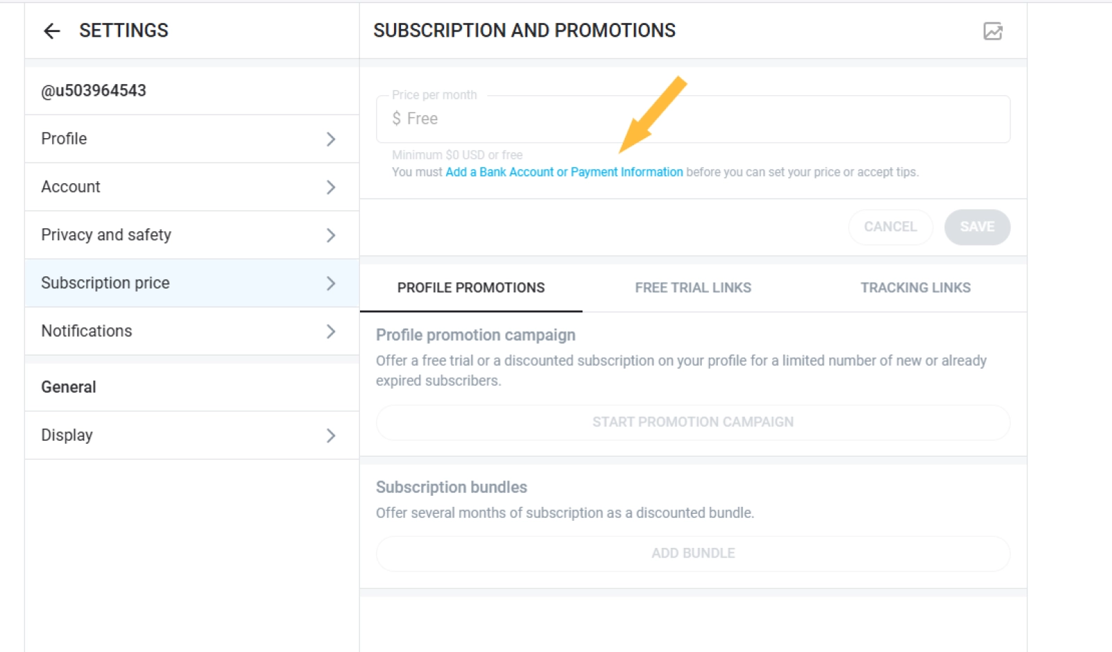 Link a bank account page - Onlyfans sign up tutorial from OnlyTraffic