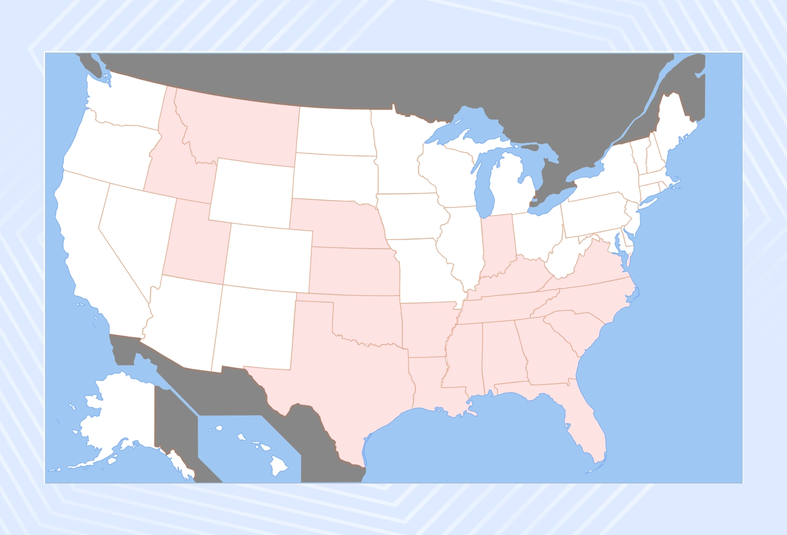 Map of U.S. states with restrictions affecting OnlyFans users