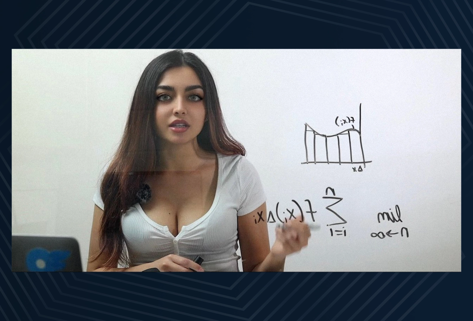 OnlyFans model explains calculus and machine learning