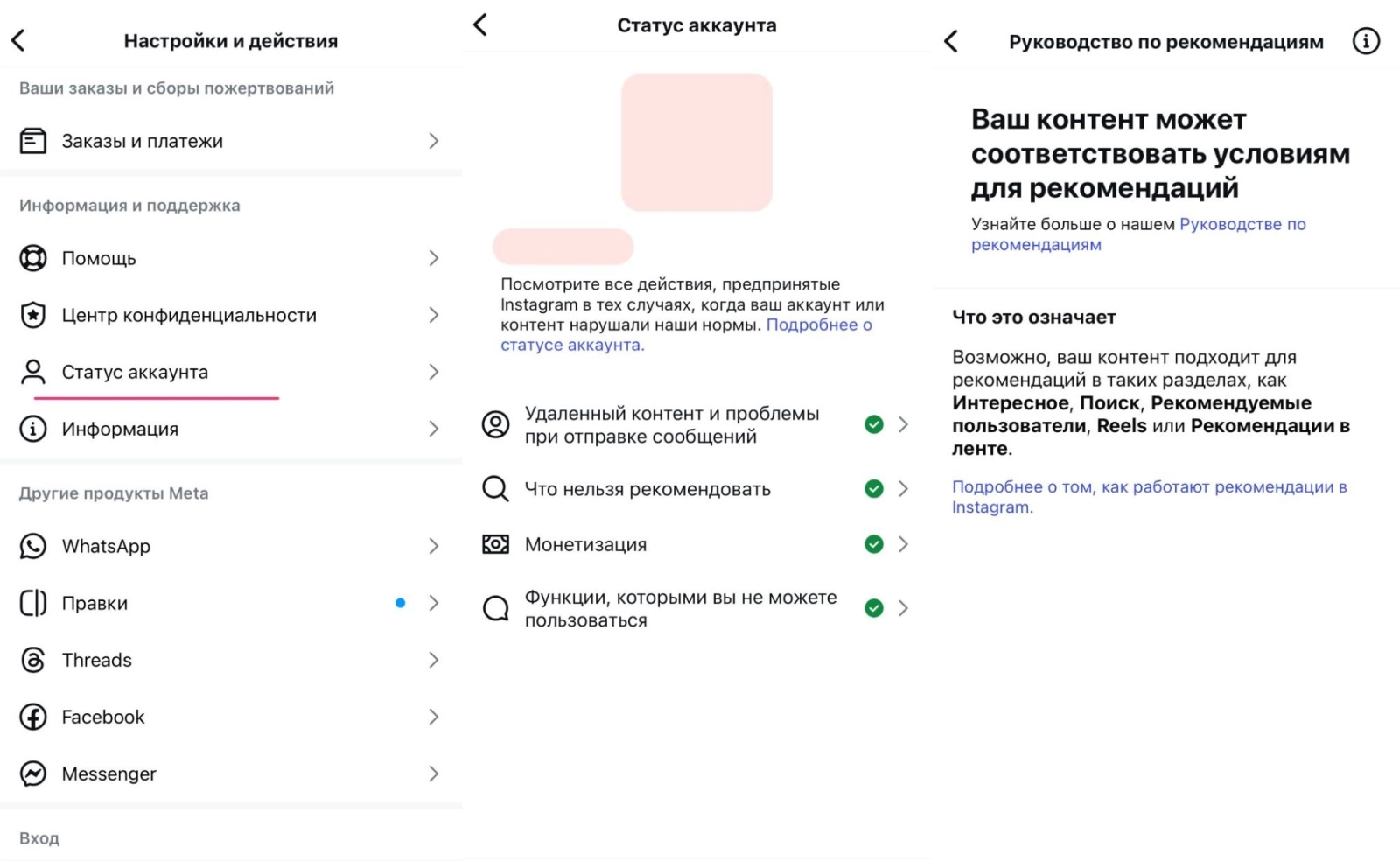 Проверка Instagram аккаунта на наличие бана