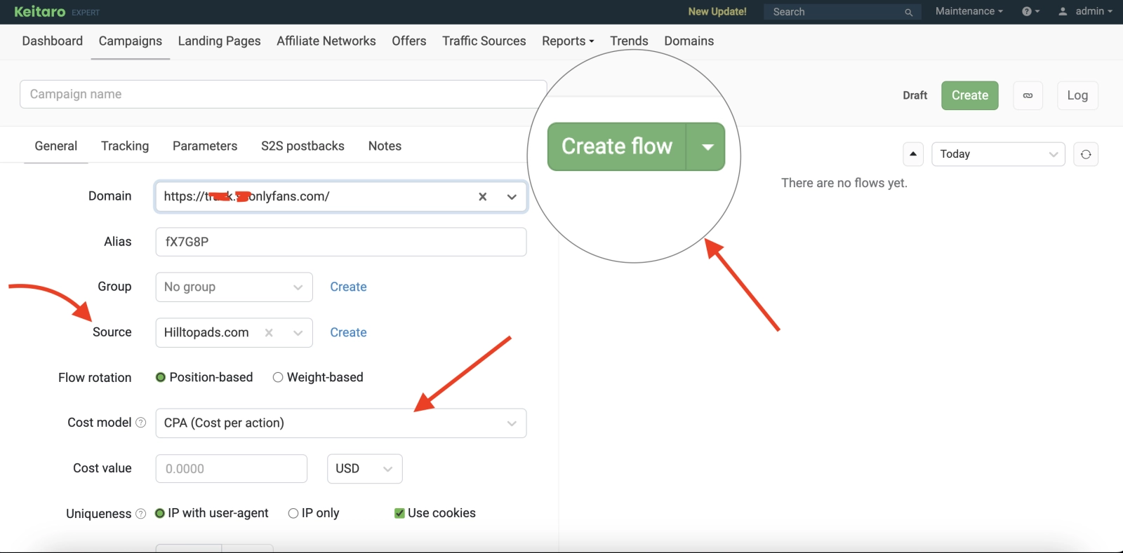 Create campaign flow