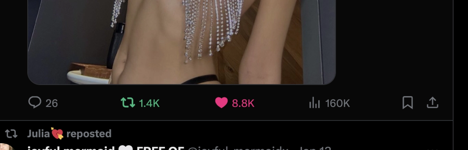 twitter post for onlyfans models likes and comments stats