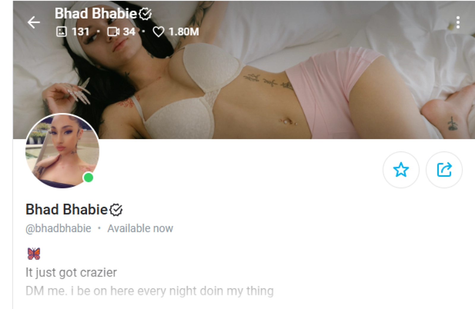 Bhad Bhabie - top onlyfans creator in 2025