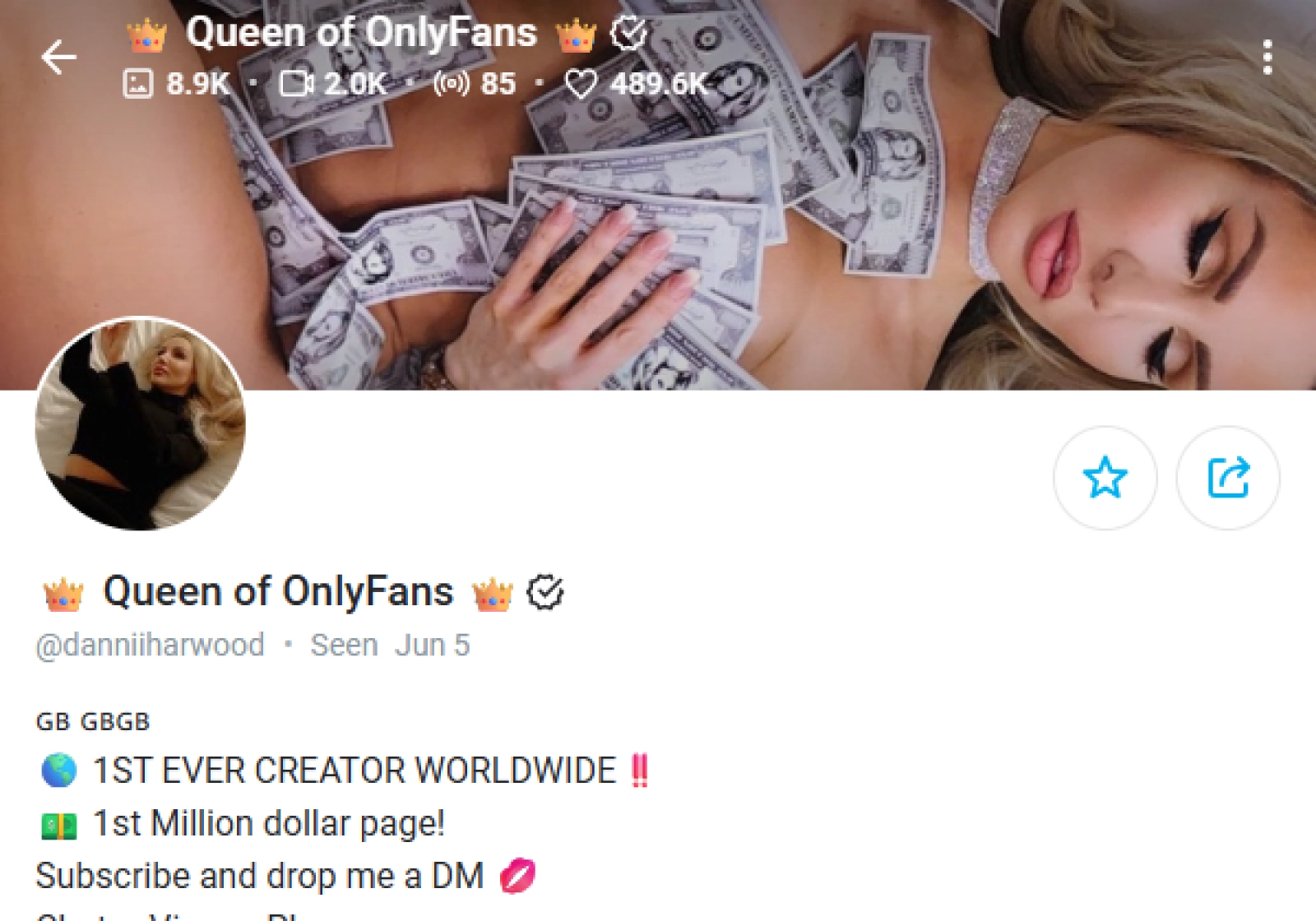 Queen of OnlyFans - top OF creator in 2025