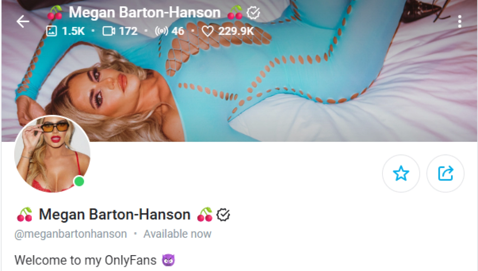 Megan Barton - Top Onlyfans earner in 2025