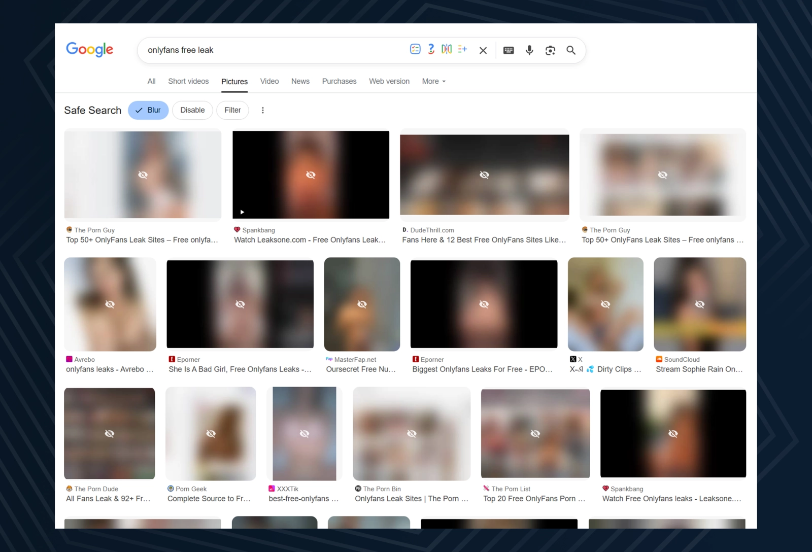 There are hundreds, if not thousands, of websites in the internet that violate models' copyrights, and OnlyFans is fighting against them