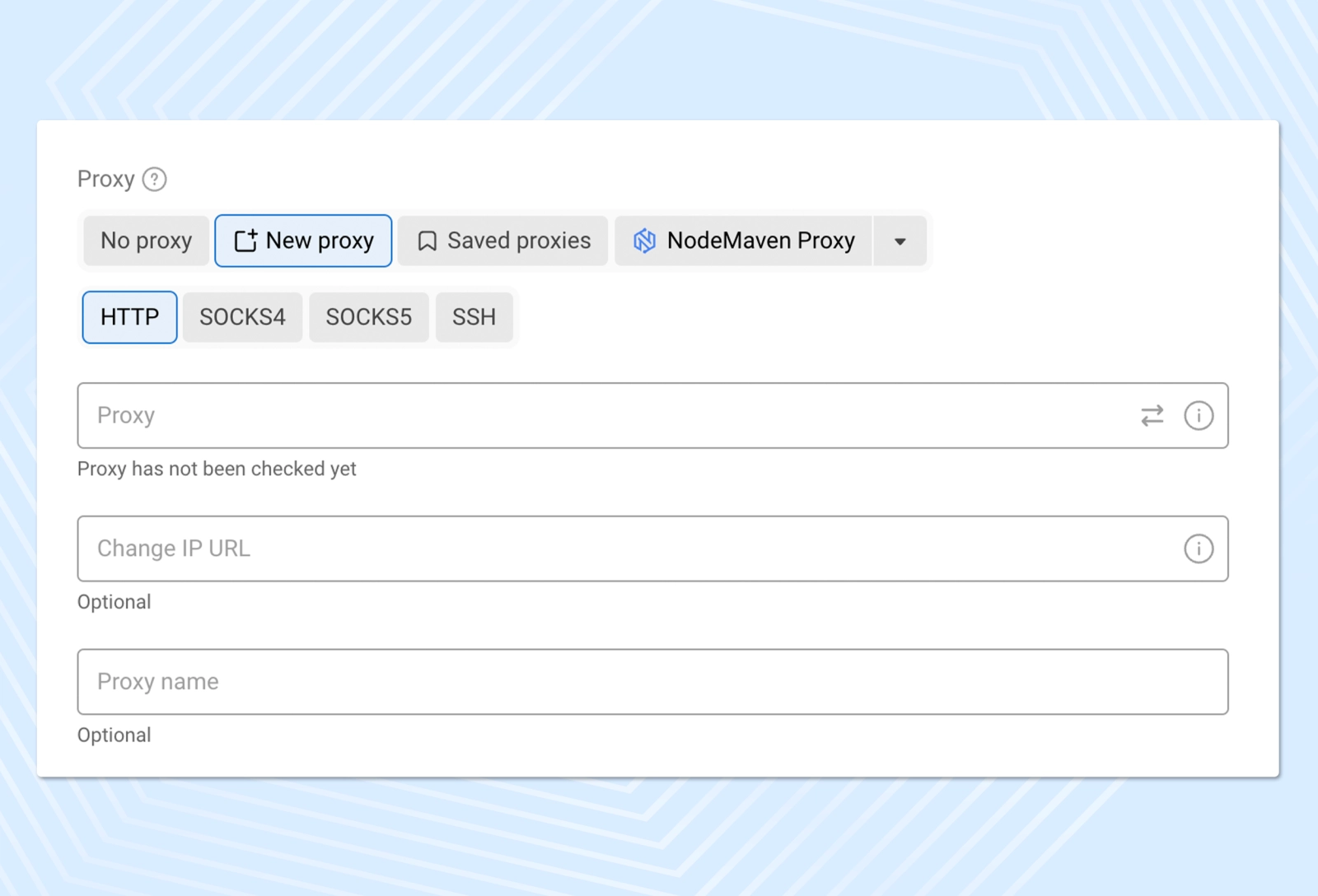 Antidetect Browser proxies setup