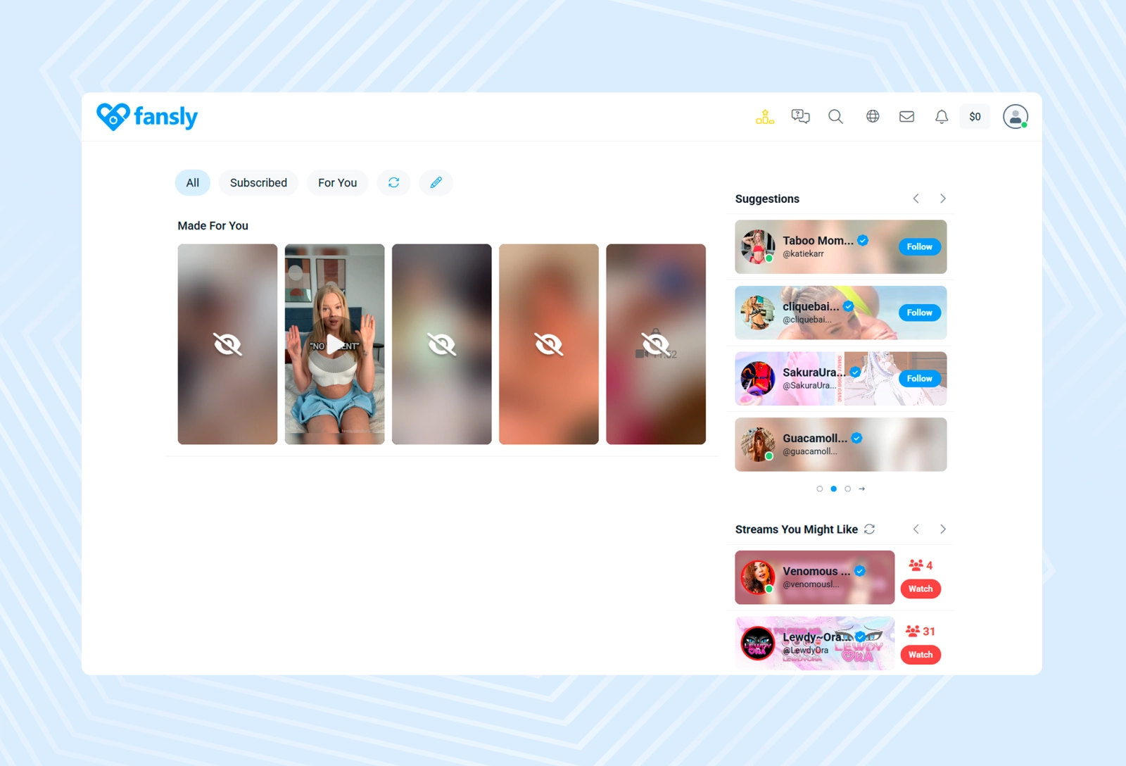 The Fansly platform is OnlyFans' main competitor