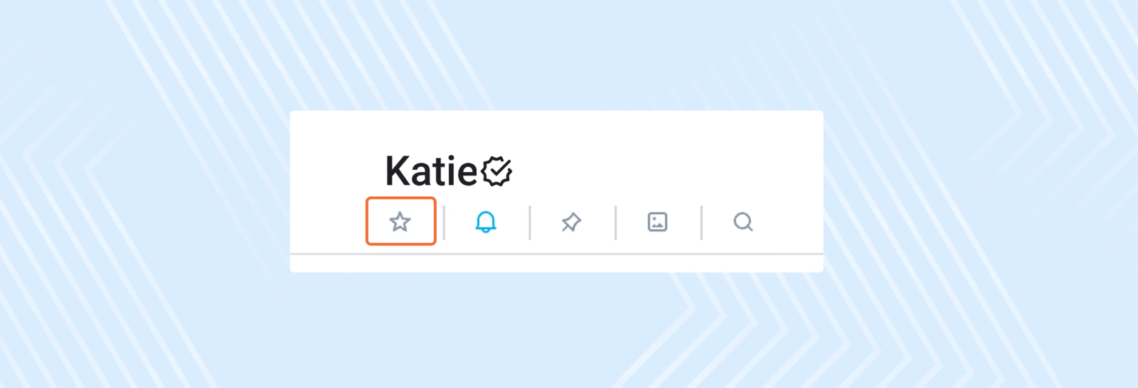 The star icon works like a bookmark, so you can quickly return to the conversation