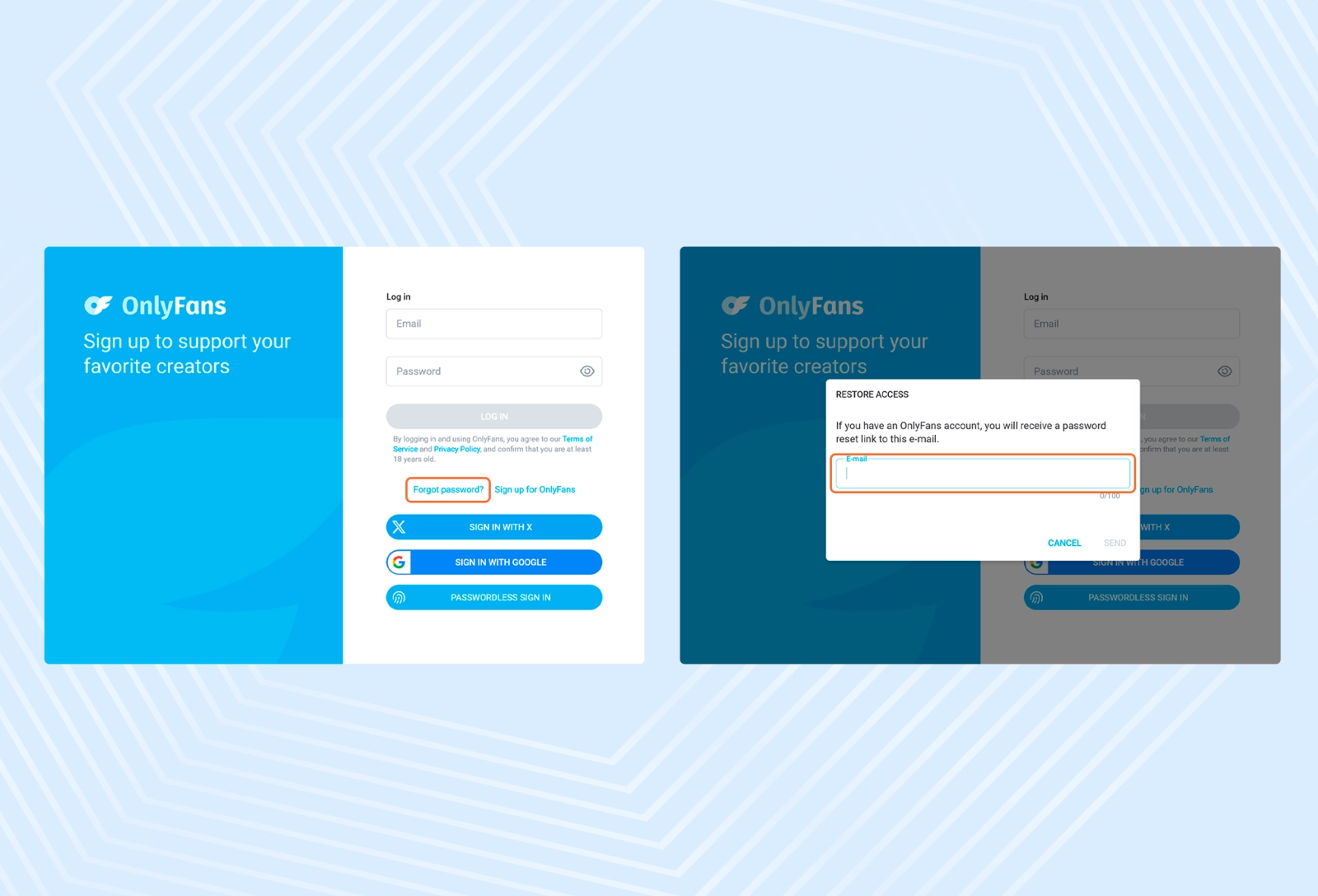 You can reset your password on the account login page