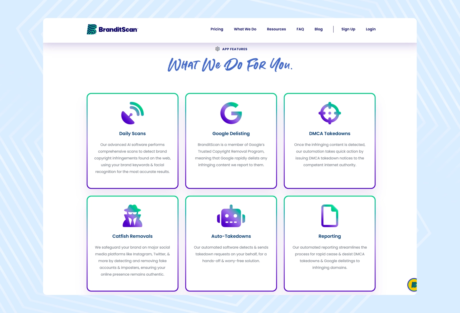 BranditScan services include leak detection and removal of stolen content