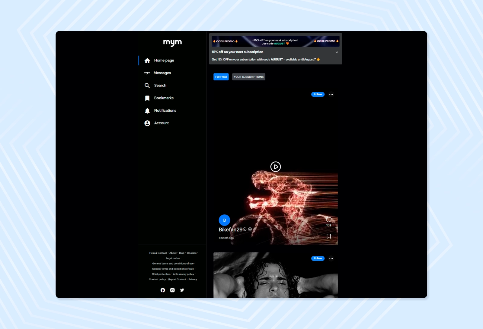 On the MYM platform, you can share both safe and adult content