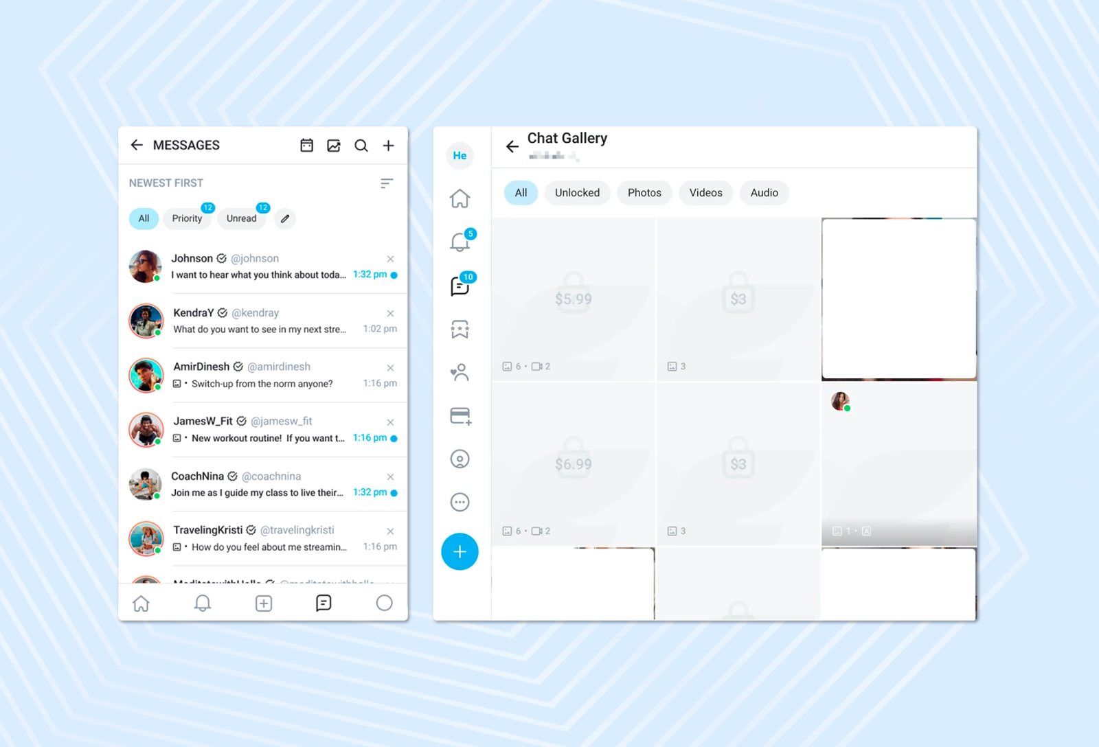 Messages on the platform are available on both desktop and mobile devices