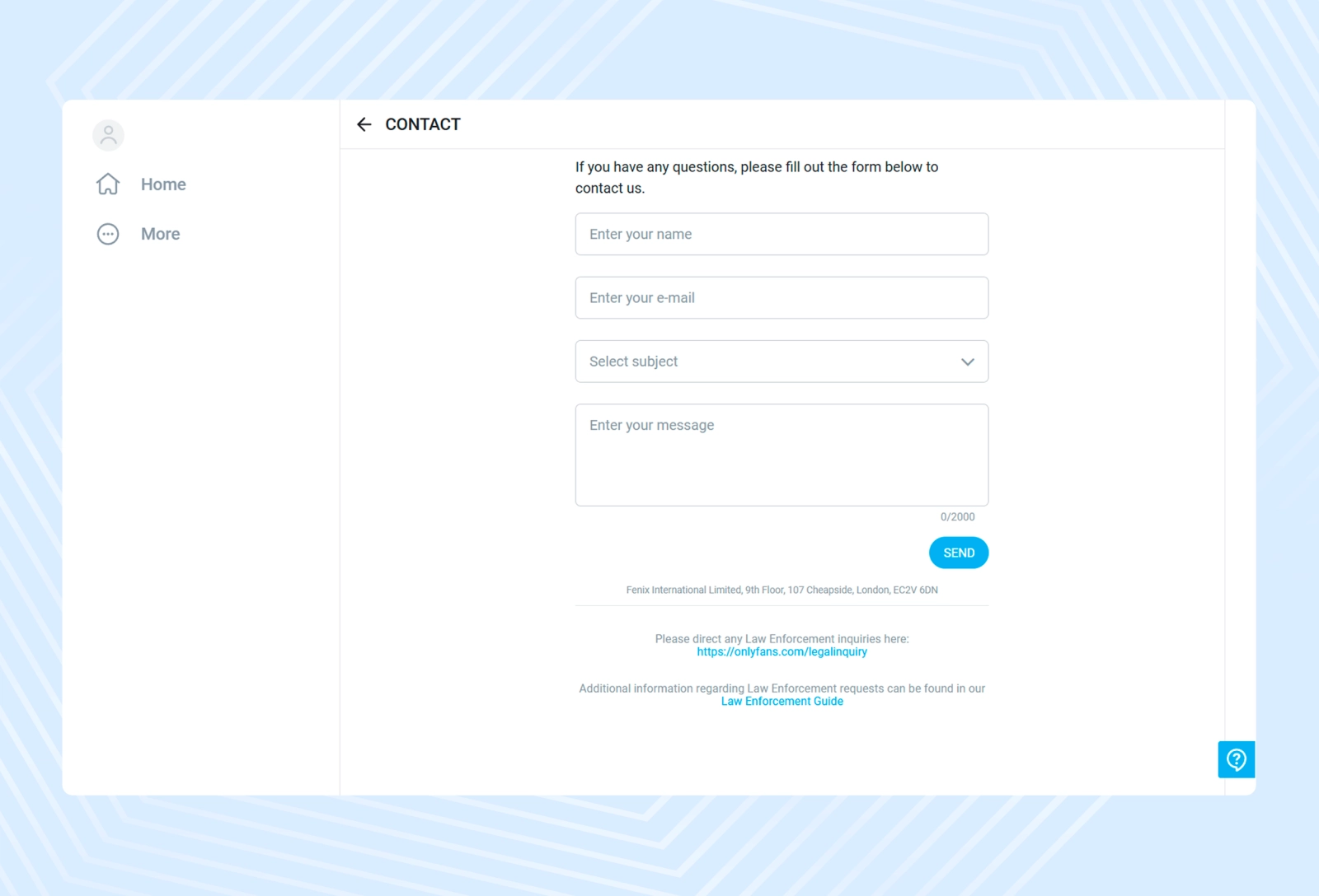 You can report a leak of your content via the OnlyFans support contact form