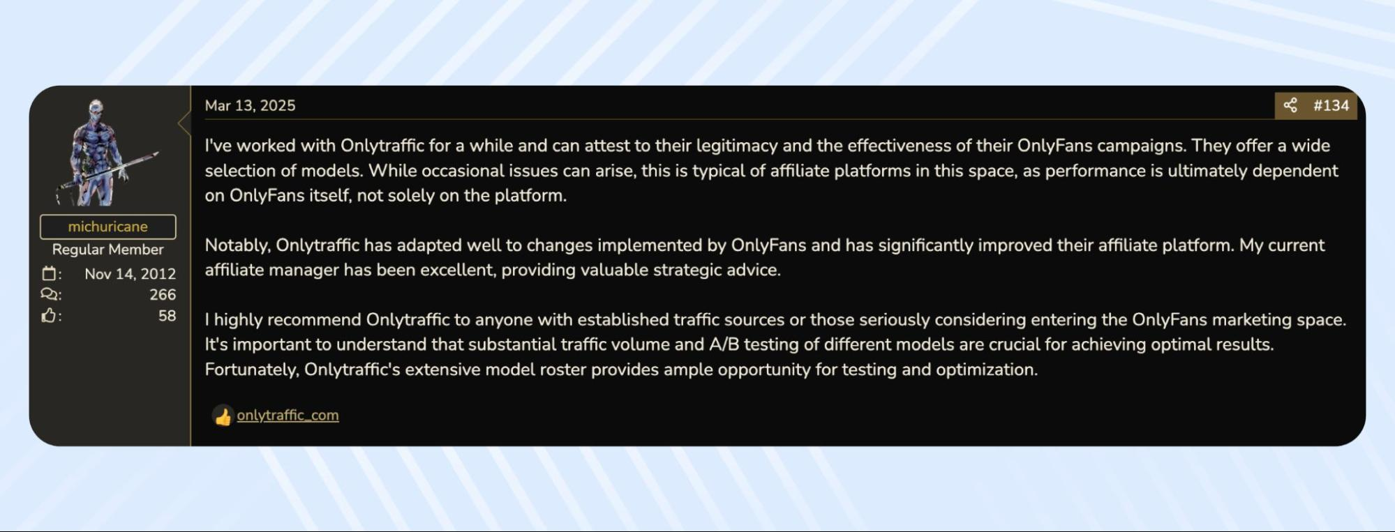 Review by marketer michuricane on the BlackHatWorld forum