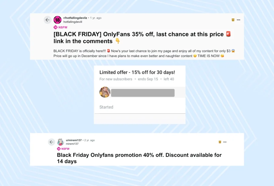 Time-limited discounts example