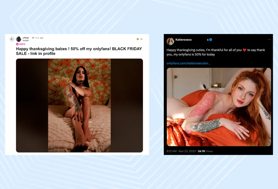 Themed content and holiday discounts in OnlyFans models