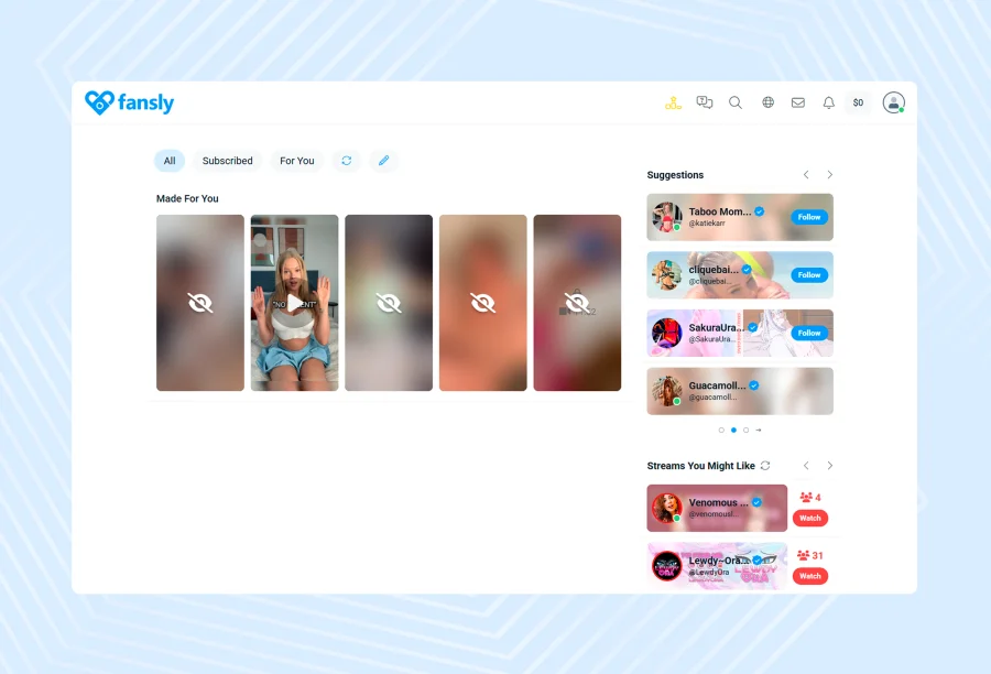 The Fansly platform is OnlyFans' main competitor