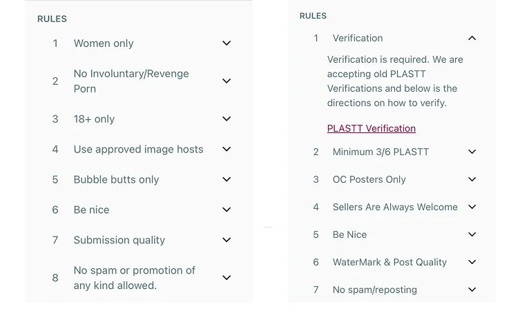 Content requirements from subreddit moderators