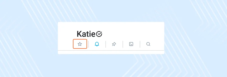 The star icon works like a bookmark, so you can quickly return to the conversation