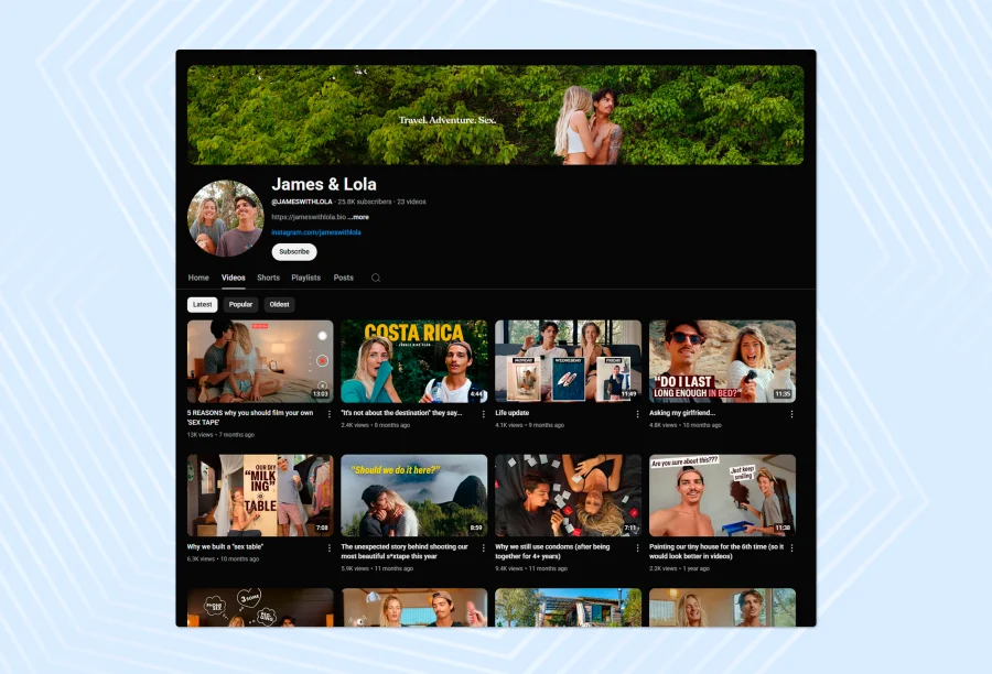 Search for information about paired creators on YouTube and other platforms