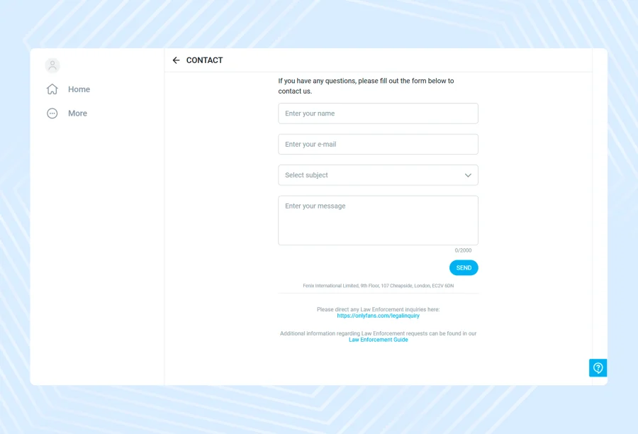 You can report a leak of your content via the OnlyFans support contact form