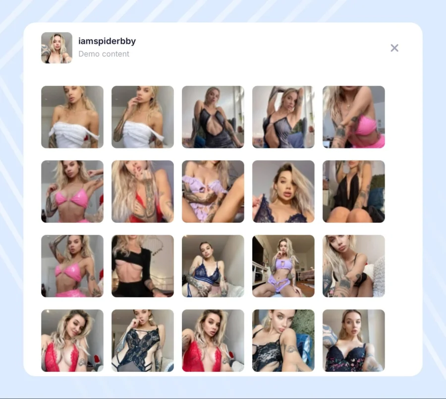 Model content preview window for swaps