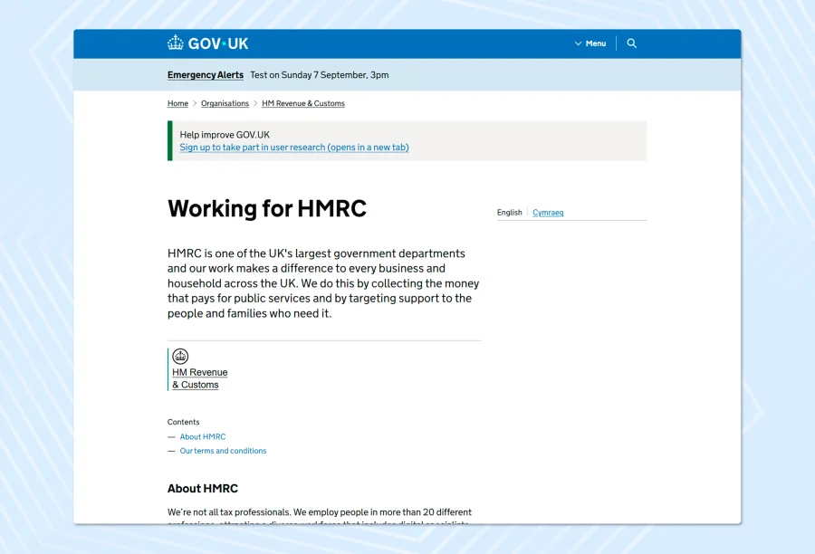 Information about HMRC's work is available on the UK government website