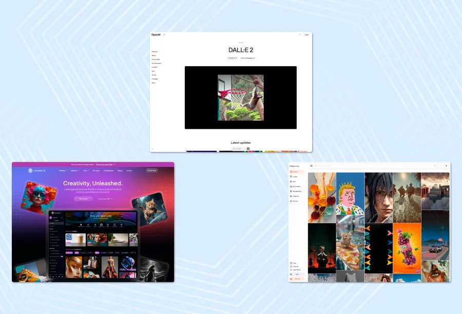 Leonardo, DALL·E, and Midjourney are the best AI image generator tools