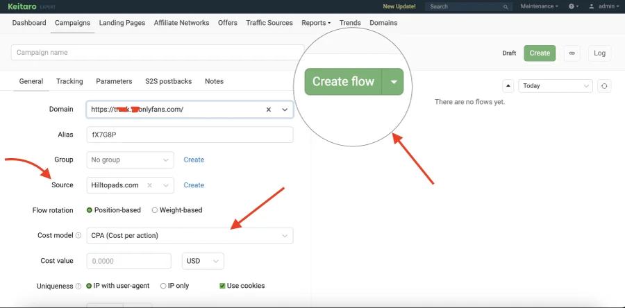 Create campaign flow