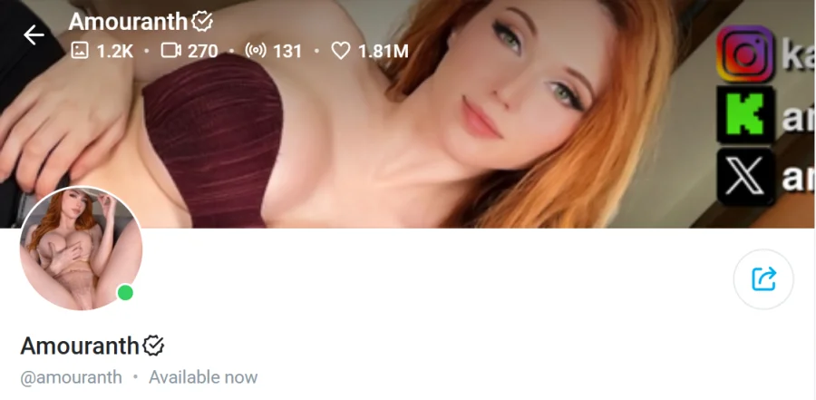 Amouranth - one of the most popular and highest-paid American streamers on the Twitch platform