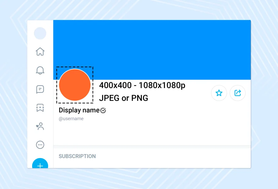 Profile image dimensions for model page