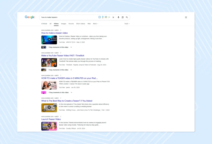 Use free tutorials on creating teasers 