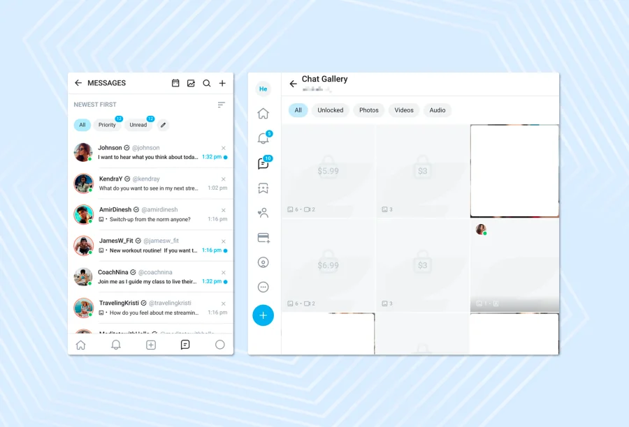 Messages on the platform are available on both desktop and mobile devices