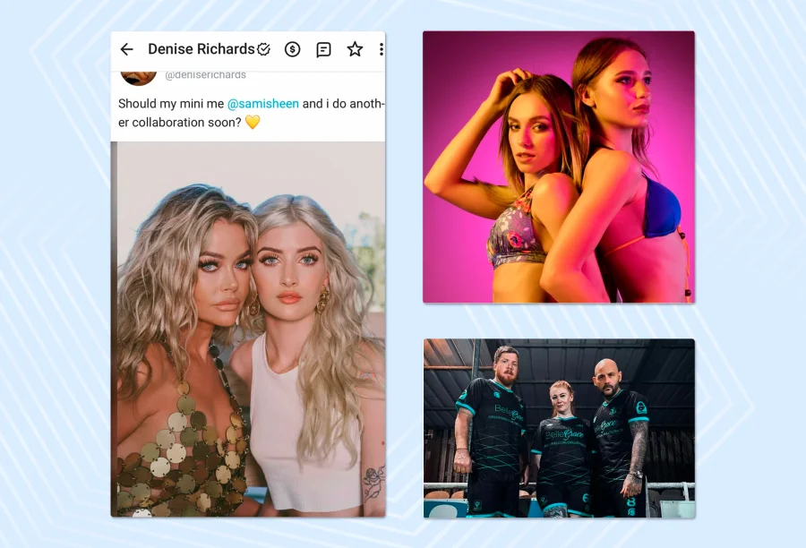 Examples of collaborations between popular models