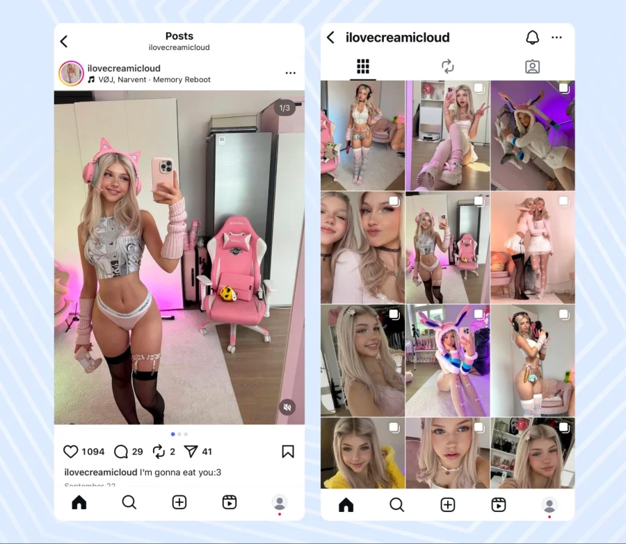 An example of a good color theme in Instagram posts