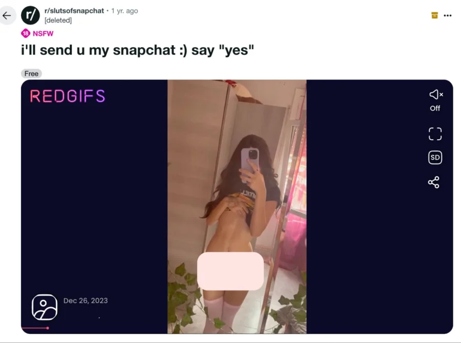 Промо пост модели на Reddit