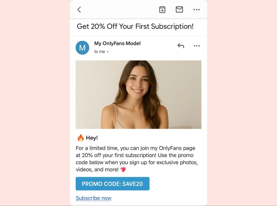 Funnel for attracting fans via email