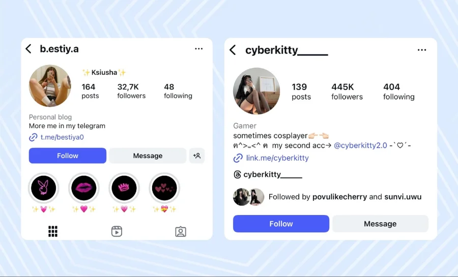 Примеры эстетичных изображений для профиля в Instagram