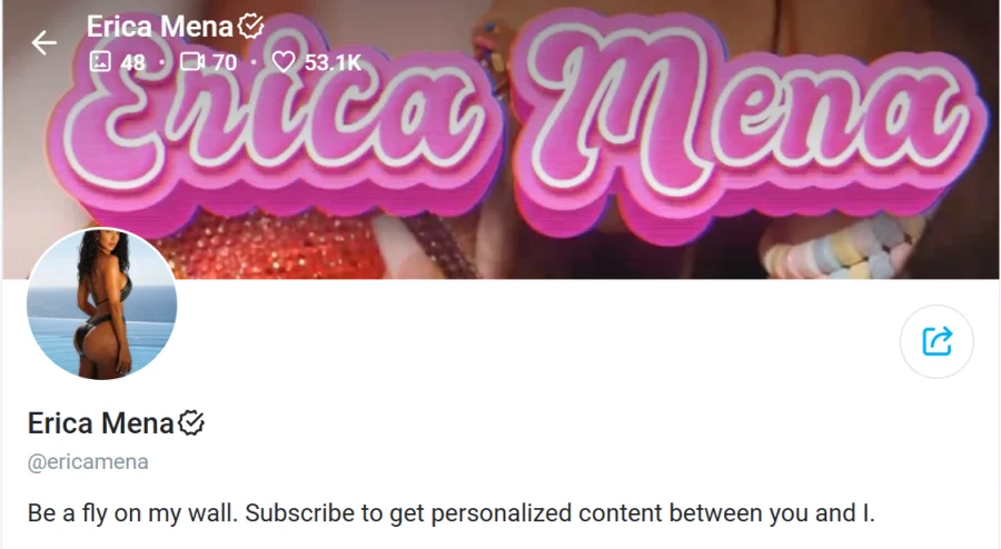 Erica Mena - top onlyfans creator in 2026 (female)