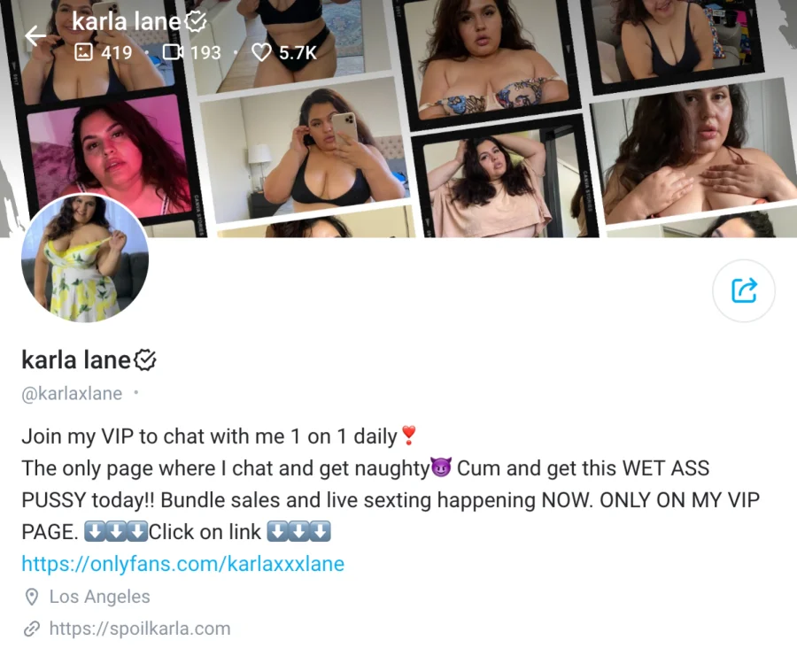 OnlyFans model with unconventional looks