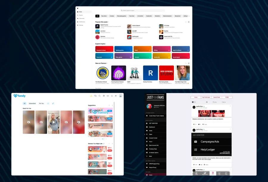Fansly, Patreon, and JustForFans are the best alternatives to OnlyFans