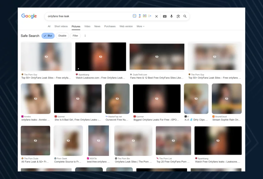 There are hundreds, if not thousands, of websites in the internet that violate models' copyrights, and OnlyFans is fighting against them
