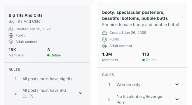 Reddit сообщества, которые посвящены конкретным фетишам